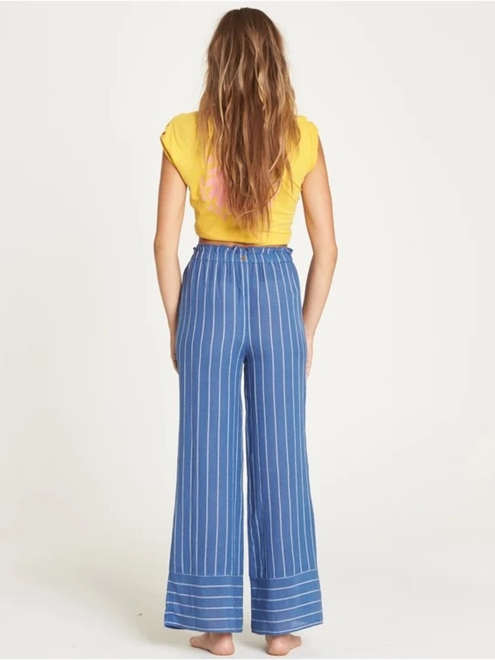 NWOT Billabong Flip Out blue and white striped wide leg beach pants 😎